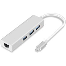 Codegen CDG-CNV85 USB Type C to Gigabit RJ45 3 Port USB 3.0 USB Ethernet Adaptör