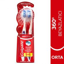 Colgate 360 Optik Beyaz 1+1 Beyazlatıcı Diş Fırçası