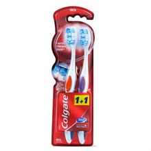 Colgate 360 Optik Beyaz Dil ve Yanak Temizleyicili Orta Beyazlatıcı 1+1 Diş Fırçası