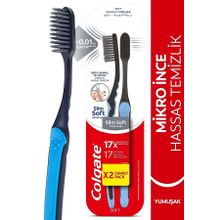 Colgate Mikro İnce Charcoal Derin ve Hassas Temizlik Yumuşak 2'li Diş Fırçası