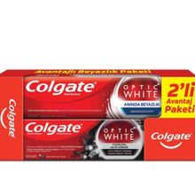 Colgate Optic White Anında Beyazlık 75 ml+Aktif Kömür 50 ml Diş Macunu