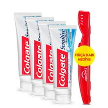 Colgate Sensitive Sensifoam Beyazlatıcı 4x75 ml Diş Macunu ve Fırça Kabı