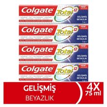 Colgate Total Gelişmiş Beyazlık 4x75 ml Diş Macunu