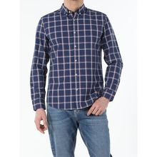 Colin's Slim Fit Shirt Neck Erkek Lacivert Uzun Kol Gömlek