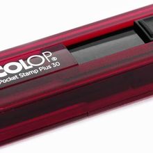 Colop Cep30 Kırmızı Kasa Siyah Keçe 18x47 mm Kaşe