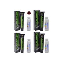 Colormax 5.66 Şarap Kızılı 4 Adet Saç Boyası + 4 Adet Orjınal Oksidan Krem
