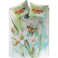 Colorpool Butterfly Valley 160x220 cm Açık Yeşil Tek Kişilik Nevresim Takımı