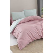 Colorpool Softly 200x220 CM Pudra-Su Yeşili Çift Kişilik Nevresim Takımı