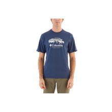 Columbia CS0336-480 Mavi CSC Hikers Haven Erkek Kısa Kollu T-Shirt