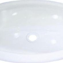 Comet 380x200 mm Polistiren Mini Oval Beyaz Karavan Lavabosu