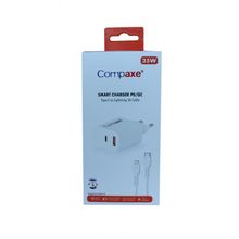Compaxe CTA-350TI 35 W 5 V 3 A PD-QC+ Type C to Lightning Şarj Kablosu
