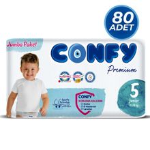 Confy Premium No:5 Junior 80 Adet Bebek Bezi