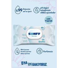 Confy Sensitive Bebeklere Özel Islak Mendil 120 Yaprak