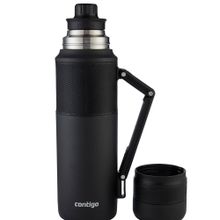 Contigo Thermal Vakumlu 1.2 L Paslanmaz Çelik Siyah Bardaklı Termos