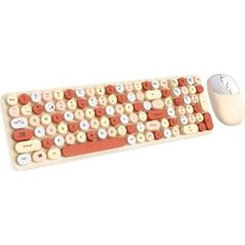 Coofbe 105 Retro Tuşlu Siyah 2.4Gh Kablosuz Bluetooth Klavye Mouse Seti