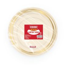 Cook Karton Tabak, Orta Boy, 19 cm, 10 Adet, Tek Kullanımlık