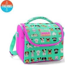 Coral High 11715 KB03.1 Kids Su Yeşili Pembe Köpek Desenli Thermo Beslenme Çantası