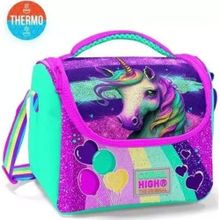 Coral High 11758 Kids Pembe Su Yeşili Unicorn Desenli Thermo Beslenme Çantası