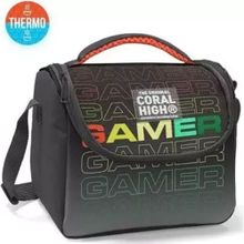Coral High 11780 Kids Siyah Gri Gamer Desenli Thermo Beslenme Çantası