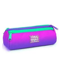 Coral High 22062 Kids Pembe Mor Renk Geçişli Üç Bölmeli Kalem Çantası