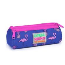 Coral High 22316 Kids Lavanta Flamingo Desenli Üç Bölmeli Kalem Çantası