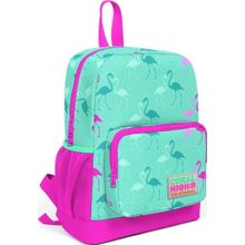 Coral High 23307 Kids Su Yeşili Flamingo Desenli Iki Bölmeli Ilkokul Sırt Okul Çantası