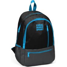 Coral High 23458 Sport Siyah Gri Üç Bölmeli Sırt Çantası Gri Siyah Okul Çantası