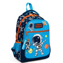 Coral High 23486 Astronot Desenli Lacivert-Mavi Okul Çantası
