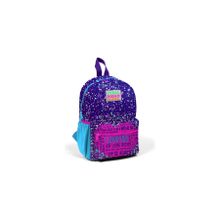 Coral High 23540 Minik Yuva Mor Mavi Pembe Kalp Desenli Iki Bölmeli Sırt Çantası