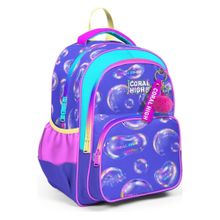 Coral High 23656 Kids Lavanta Pembe Baloncuk Desenli Üç Bölmeli Okul Sırt Çantası