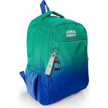 Coral High 23665 Kids Yeşil Saks Renk Geçişli Üç Bölmeli Okul Sırt Çantası