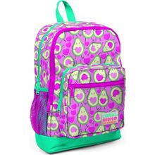 Coral High 23709 Dört Bölmeli Pembe Su Yeşili Avokado Desenli İlkokul Okul Çantası
