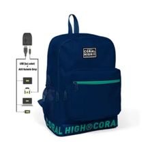 Coral High 24107 Sırt Çanta (Usb+Aux Soketli) Okul Çantası