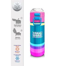 Coral High 500 ml 31960 Kids Pembe Pastel Renkli Pipetli Çelik Termos