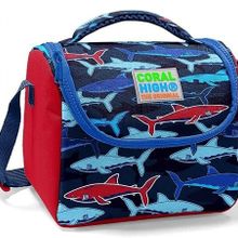 Coral High Erkek Çocuk Isı Yalıtımlı Lacivert Kırmızı Köpekbalığı Baskılı Beslenme Çantası