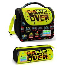 Coral High Erkek Çocuk Sarı Siyah Game Over Beslenme Çantası Seti