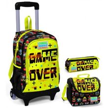 Coral High Game Over Erkek Çocuk Çekçek Çanta Seti - Işıklı Tekerlekler Okul Çantası