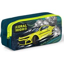 Coral High Kids Iki Bölmeli Erkek Çocuk Nefti Sarı Araba Kalem Çantası Kalemlik