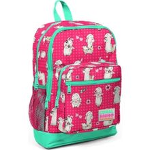 Coral High Kids Neon Mercan Alpaka Desenli Dört Bölmeli 23466 Okul Sırt Çantası