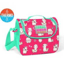 Coral High Kids Neon Mercan Alpaka Desenli Thermo Beslenme Çantası