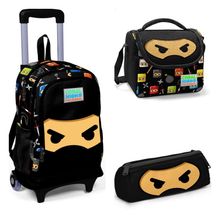 Coral High Kids Ninja Desenli Çekçek Çantalı 3'lü Set 23381 Okul Çantası