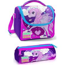 Coral High Kız Çocuk Mor Unicorn Mor Flamingo Beslenme Çantası