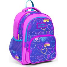 Coral High SET0123401 Kalp Desenli 3'lü Okul Çanta Seti