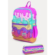 Coral High SET0223731 Kids Pembe Rengarenk Dondurma Desenli 2'li Okul Çanta Seti