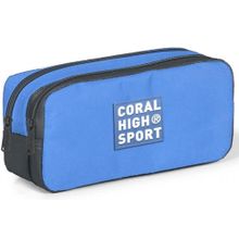 Coral High Sport İki Gözlü Mavi Siyah Kalem Çantası