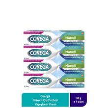 Corega Naneli 4x40 gr Diş Protezi Yapıştırıcı Krem