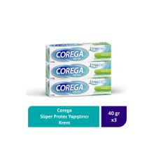 Corega Super Tat İçermez 3x40 gr Diş Protezi Yapıştırıcı Krem