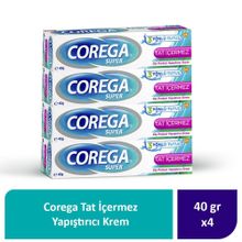 Corega Super Tat İçermez 4x40 gr Diş Protezi Yapıştırıcı Krem
