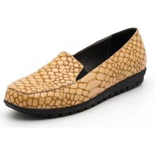 Costo Shoes 200592 Taba Timsah Baskı Büyük Numara Bayan Ayakkabı