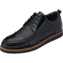 Costo Shoes AB1386 Siyah Rugan Çift Katlı Termo Taban Dana Derisi Rahat Geniş Kalıp Üst Kalite Erkek Spor Ayakkabı